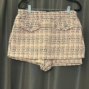 Wild Fable Pink Tweed High Waist Shorts
